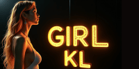 Woman beside a neon sign reading "GIRL KL