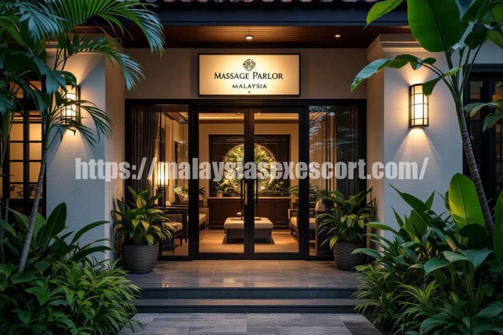 Entrance to Massage Parlor Malaysia, promoting relaxation and wellness.