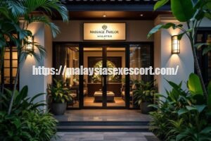 Entrance to Massage Parlor Malaysia, promoting relaxation and wellness.